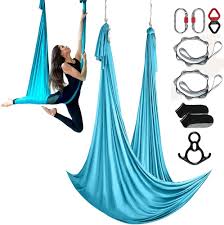 VEVOR Aerial Yoga Hängmatta Set - Blå 10 x 2