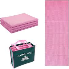 Vikbar Halkfri Yogamatta - Rosa 173x61x6 mm