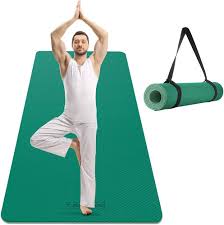 CAMBIVO Extra Bred Yogamatta med Bärrem 183x81x6mm